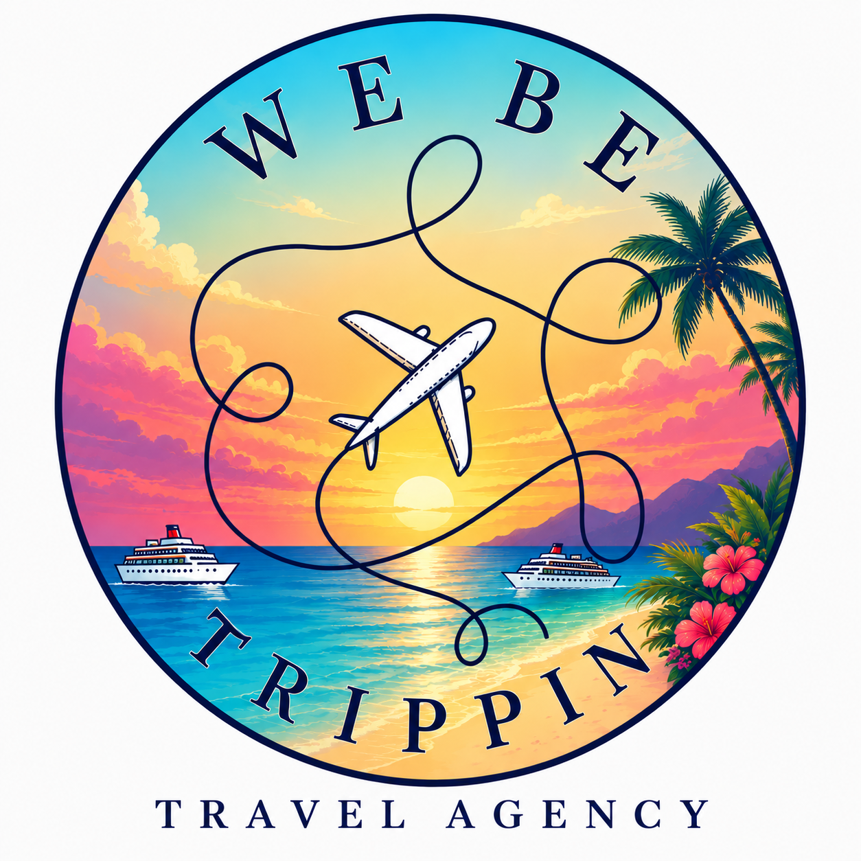 "O2B Cruising" Travel Agency logo
